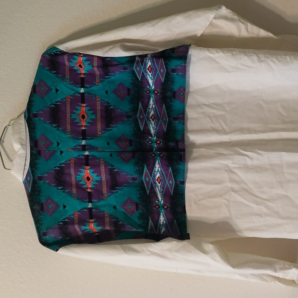 Vintage Panhandle Slim Women's Aztec Western Shirt - Picture 8 of 10